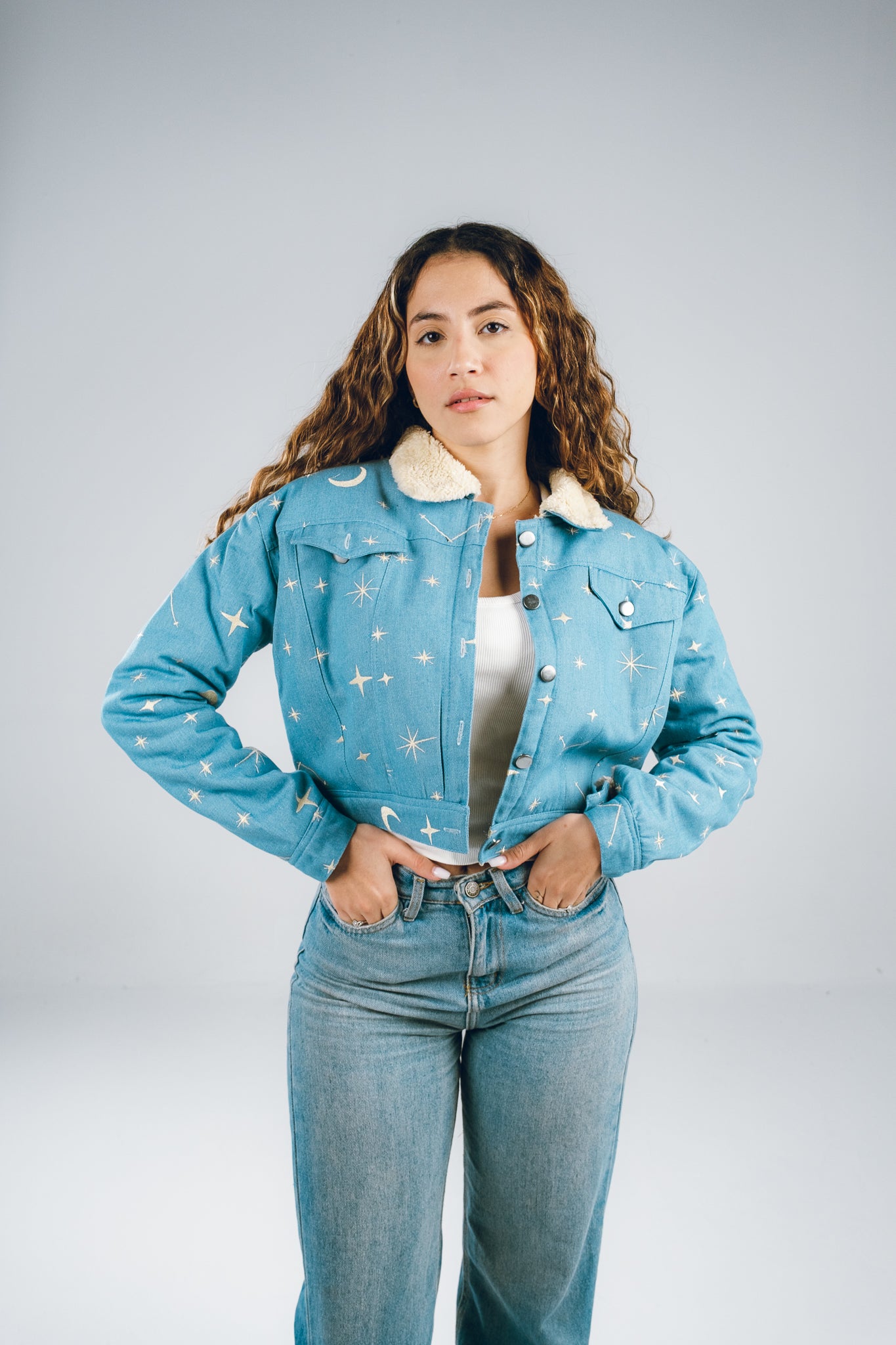 Cosmic Canvas Denim Jacket