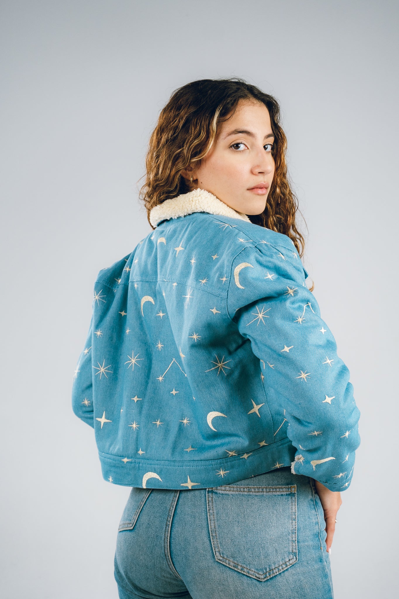 Cosmic Canvas Denim Jacket